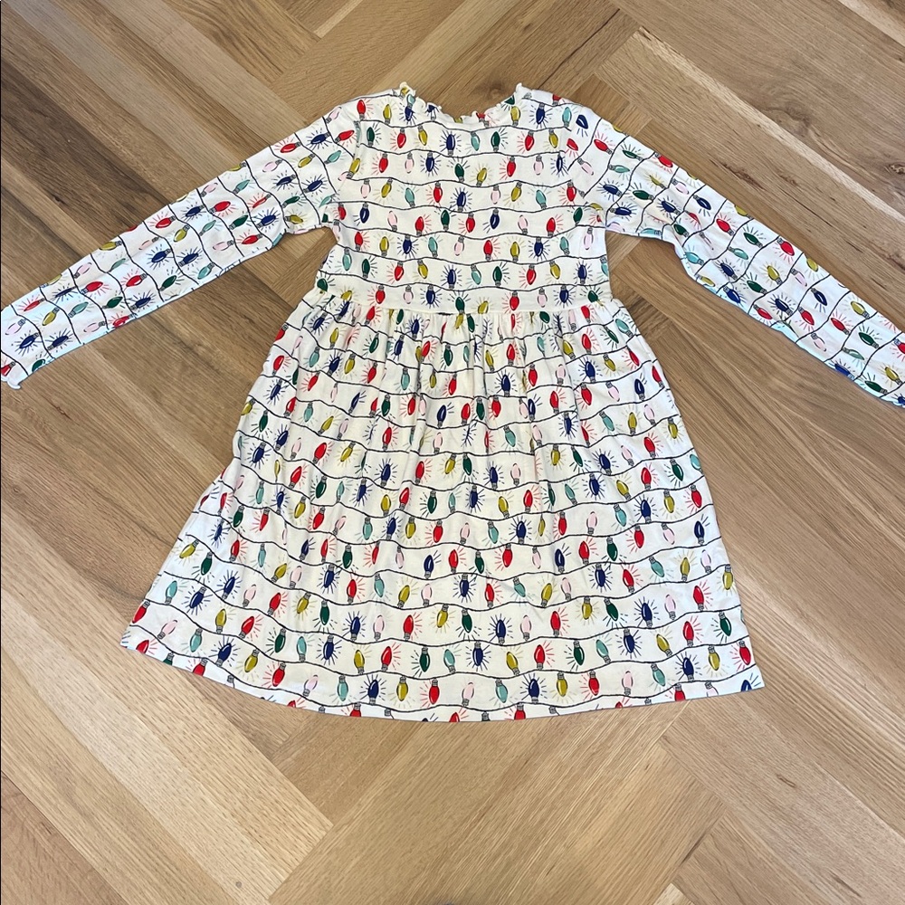 Hanna Andersson Girl’s Holiday Print Rib Dress - Picture 5 of 5